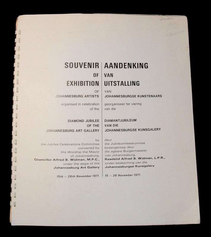Souvenir of Exhibition of Johannesburg Artists. - Curated by P. M. Erasmus