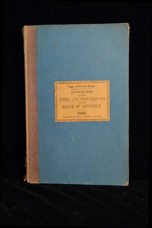 Annexures to the Votes and Proceedings of the House of Assembly 1866 -