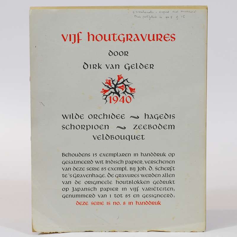 Vijf Houtgravures - Van Gelder, Dirk