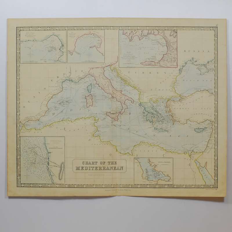 Chart of the Mediterranean showing Steam Communication Lines -