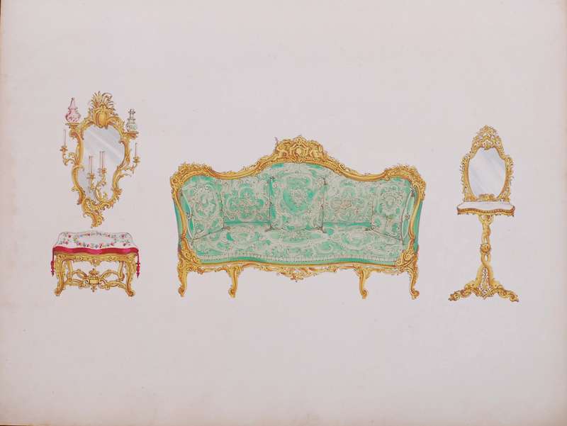 A Series of Designs of Furniture & Decoration in the Styles of Louis XIVth, Francis 1st, Elizabet...