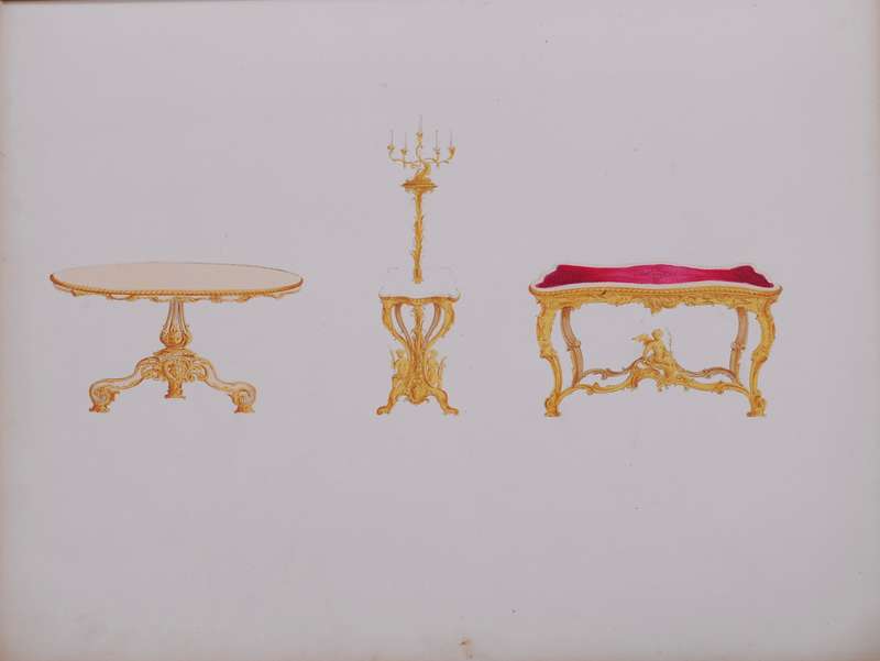 A Series of Designs of Furniture & Decoration in the Styles of Louis XIVth, Francis 1st, Elizabet...