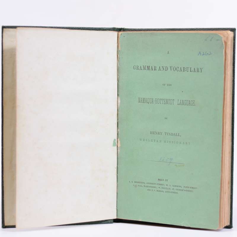 A Grammar and Vocabulary of the Namaqua-Hottentot Language - Tindall, Henry