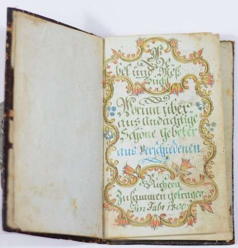 A Manuscript German Fraktur Prayerbook -