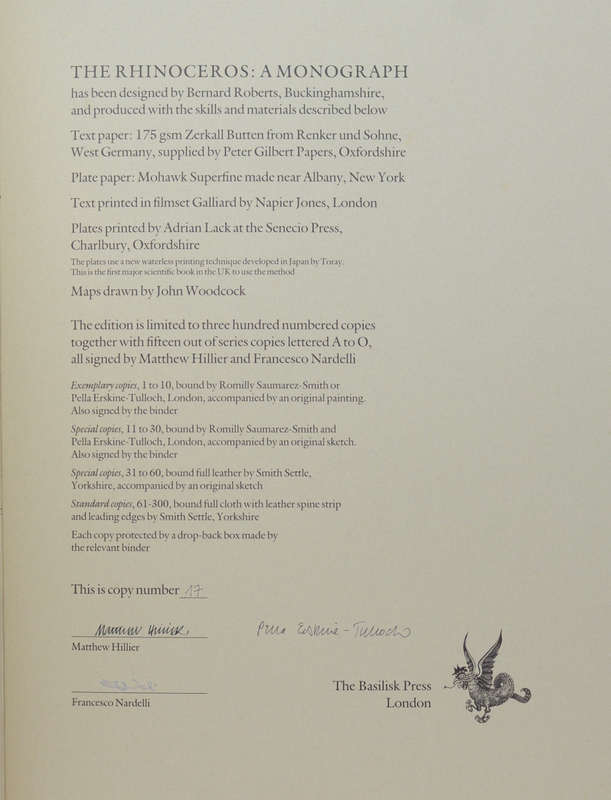 The Rhinoceros: A Monograph - Nardelli, Francisco and Hillier, Mathew