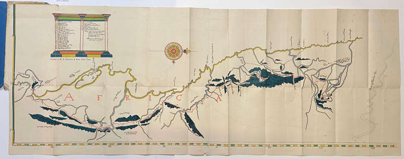 Report upon the Archives of the Cape Colonynamely a folding map of the Journey of Simon van de...