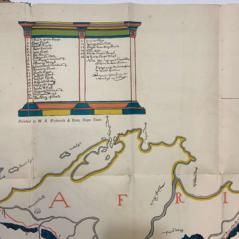 Report upon the Archives of the Cape Colonynamely a folding map of the Journey of Simon van de...