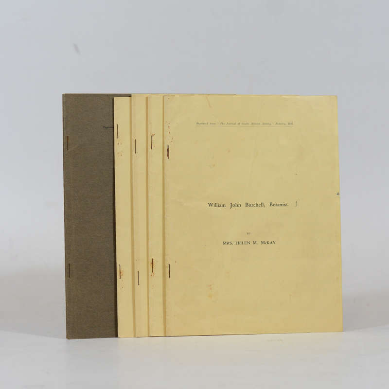William John Burchell, Botanist. 5 offprints from The Journal of South African Botany. - McKay, H...