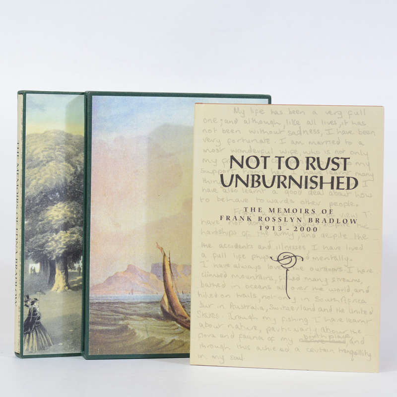 Not to Rust Unburnished. The Memoirs of Frank Rosslyn Bradlow 1913 - 2000. (2 Volumes) - Barlow, ...