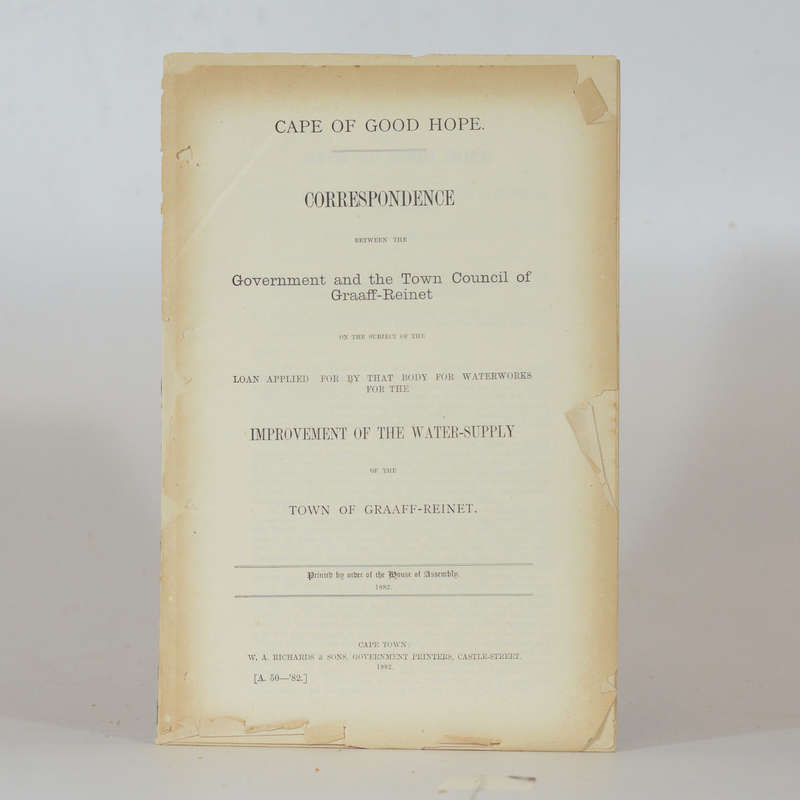 Government Blue Book - Correspondence between the Government and the Town Council of Graaff-Reine...