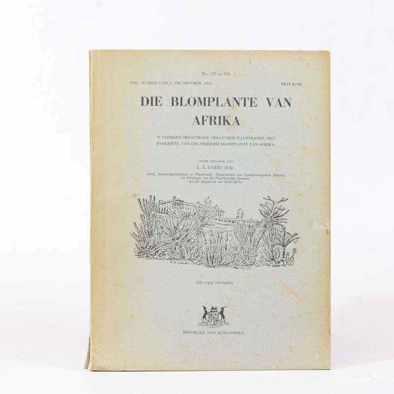 Die Blomplante van Afrika. No. 153 en 154, Vol. 38. Deel 1 en 2 Vir Oktober 1959 - Coff, L E