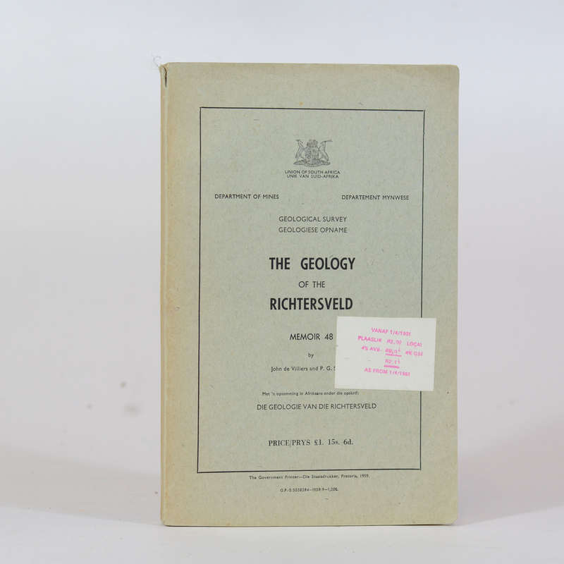 The Geology of the Richtersveld. Memoir 48 - De Villiers, John and Söhnge, P E
