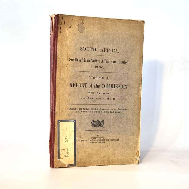 South African Native Affairs Commission 1903-5. Vol 1 only - None identified
