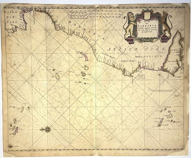 De Cust van Barbaria, Gualata, Arguyn, en Gene: heo, van Capo S. Vincente tot Capo Verde. - Goos,...