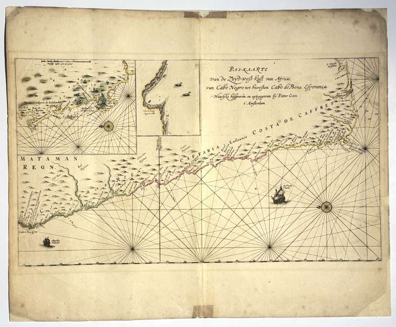 Pas-Kaarte van de Zuyd-west-kust van Africa, van Cabo Negro tot beoosten Cabo de Bona Esperanca -...