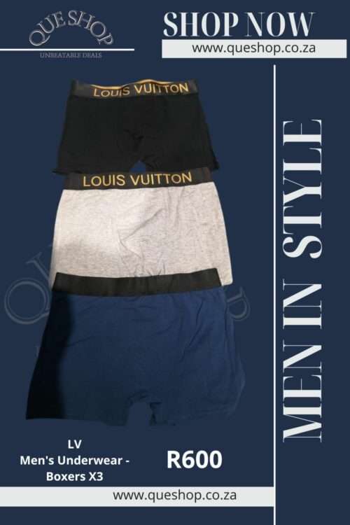 LV Men's Underwear Boxers X3