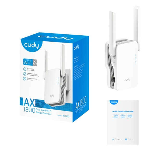 Cudy AX1800 Dual Band Wi-Fi 6 Range Extender