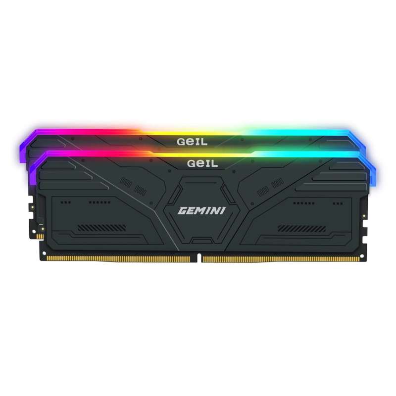 Geil Gemini RGB 64GB KIT(2X32GB) 6000MHz DDR5 Desktop Gaming Memory  Grey