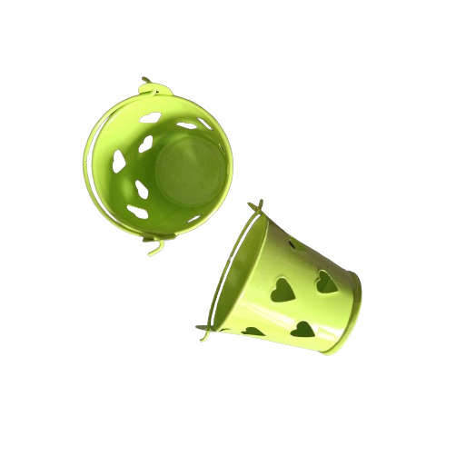 Green 5.5cm Tin Container with hearts