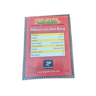 Albert van den Berg - Big Ball - Rugby Trading Cards