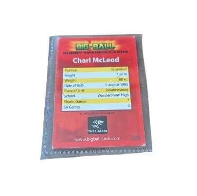 Charl Mcleod - Big Ball Rugby Trading Cards