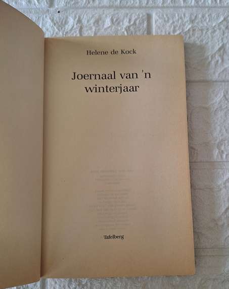 Joernaal van n Winter Jaar - Helena de Kock