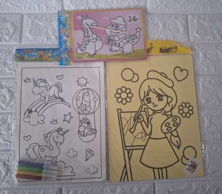 Sandart, Colouring page, Scratch Craft Set
