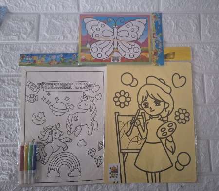 Sandart, Colouring page, Scratch Craft Set.