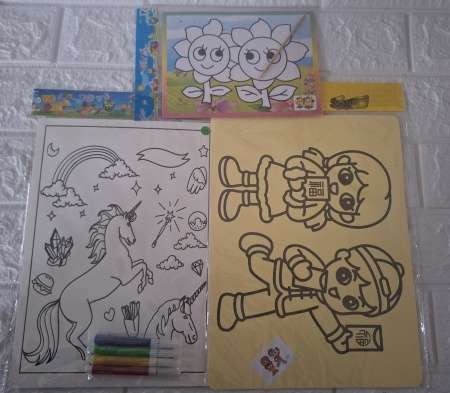 Sandart, Colouring page, Scratch Craft Set.