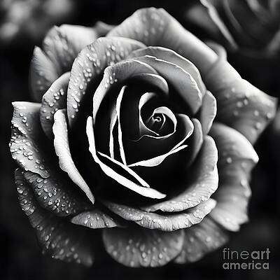 A Detailed Black and White Close-up [d]