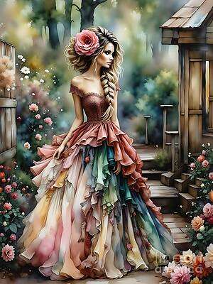 Beauty in a Ruffled Gown [d]