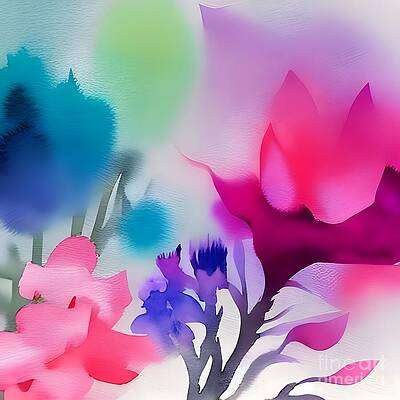 Fuchsia Floral Watercolour [d]