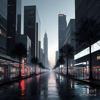 Futuristic Deserted Street [d]