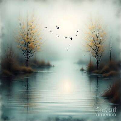 Honeysuckle Misty Waterscape [d]