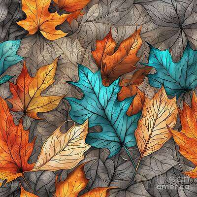 Intricate Autumn Leaf Tapestry [d]