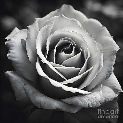 Monochromatic Close-up of a Rose [d]