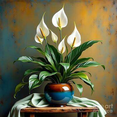Peace Lily and Turkish Towel [d]