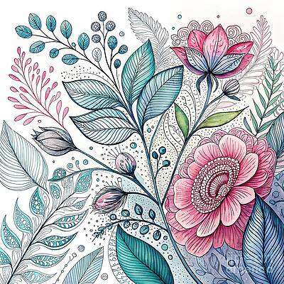 Rain Dance Leaf and Floral [d]