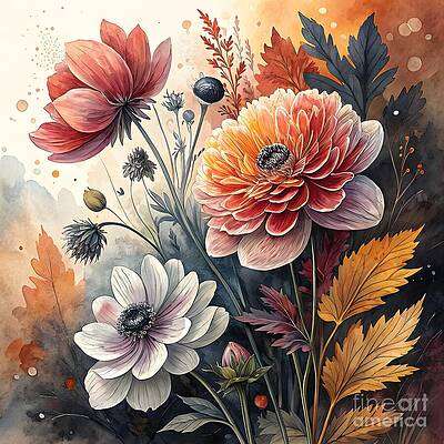 Red Earth Anemone Bouquet II [d]