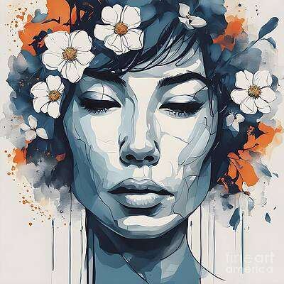 Serene Floral Portrait [d]