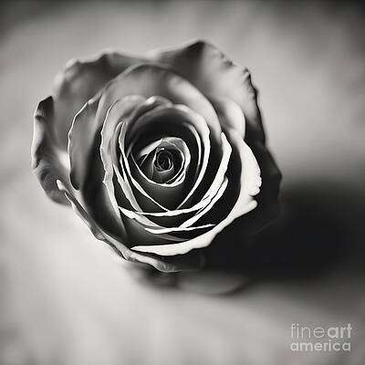 A Detailed Black and White Close-up [d]