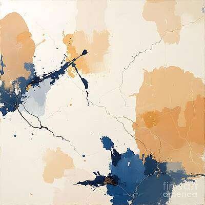 Splashes of Deep Blue and Beige [d]