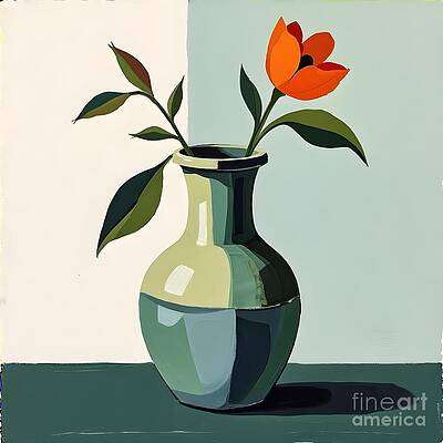 Split Vase with Flower [d]