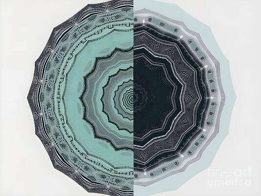 Symmetrical Teal Mandala [d]