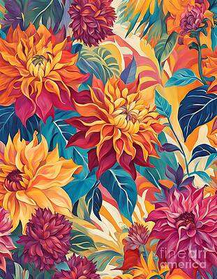 Tropical Dahlia Composition [d]