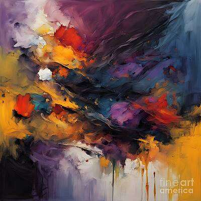 Vibrant Swirls of Colour Cascade Across the Canvas [d]