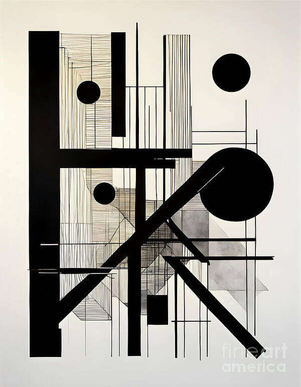 Geometric Art Print featuring the digital art Architectural Abstract by Jennifer Van Niekerk