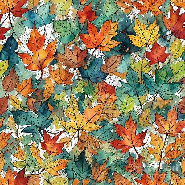 Leaves Art Print featuring the digital art Balsam Leaf Canvas by Jennifer Van Niekerk