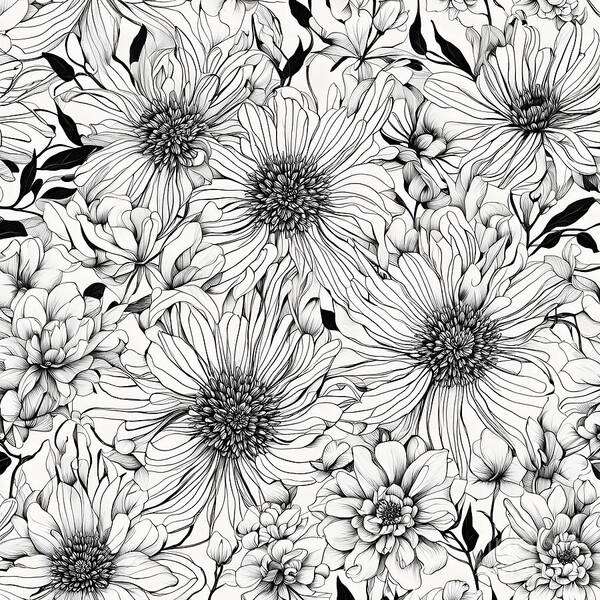 Floral Art Print featuring the digital art Monochromatic Timeless Elegance by Jennifer Van Niekerk