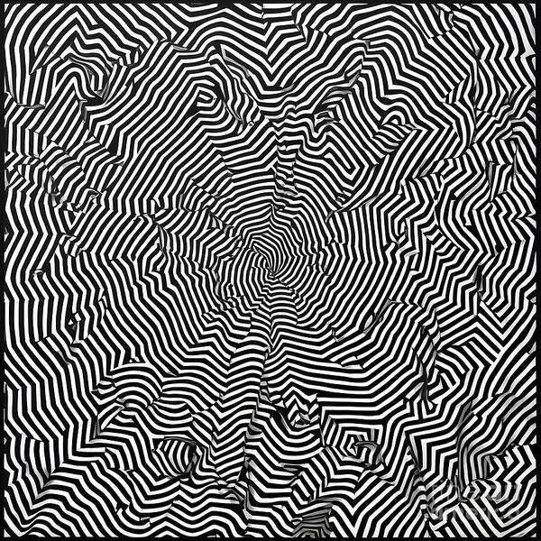 Optical Illusion Art Print featuring the digital art Optical Illusion Movement by Jennifer Van Niekerk